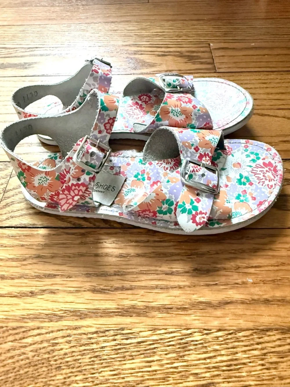 Zimmermann x Minnow Floral Kids Sandals Size 10 Peach Mint Lavender VGUC